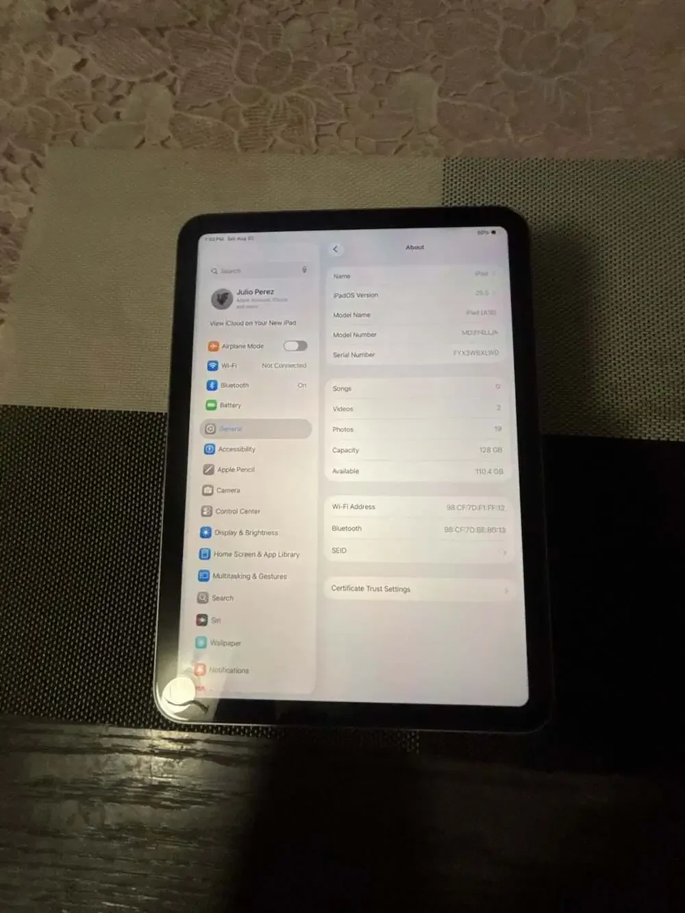 Apple iPad 11-Inch (A16) MD3Y4LL/A 128GB Wi-Fi Silver Tablet